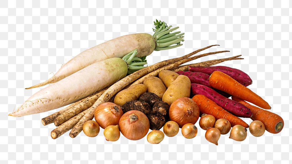 Root vegetables png clipart, organic, healthy food 