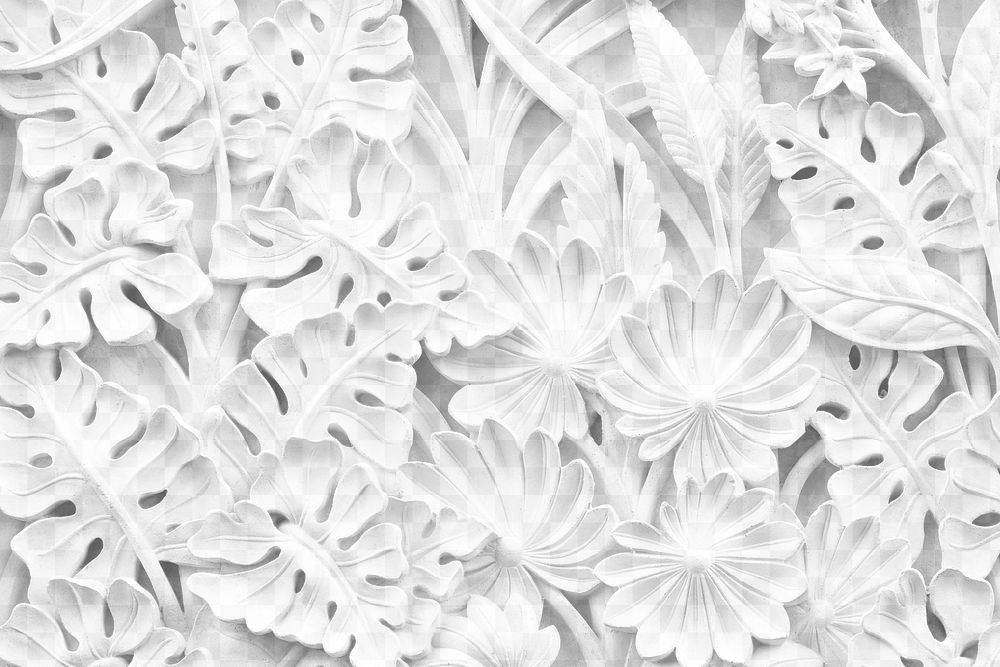 Floral ornament  png overlay, abstract design on transparent background 