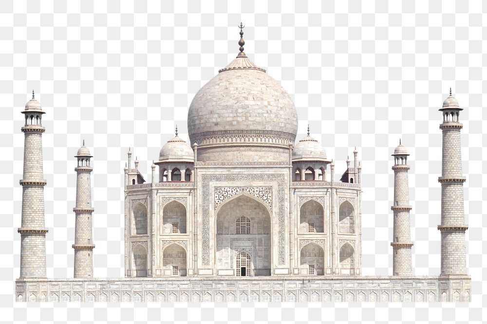 Taj Mahal png sticker, Indian architecture, transparent background 