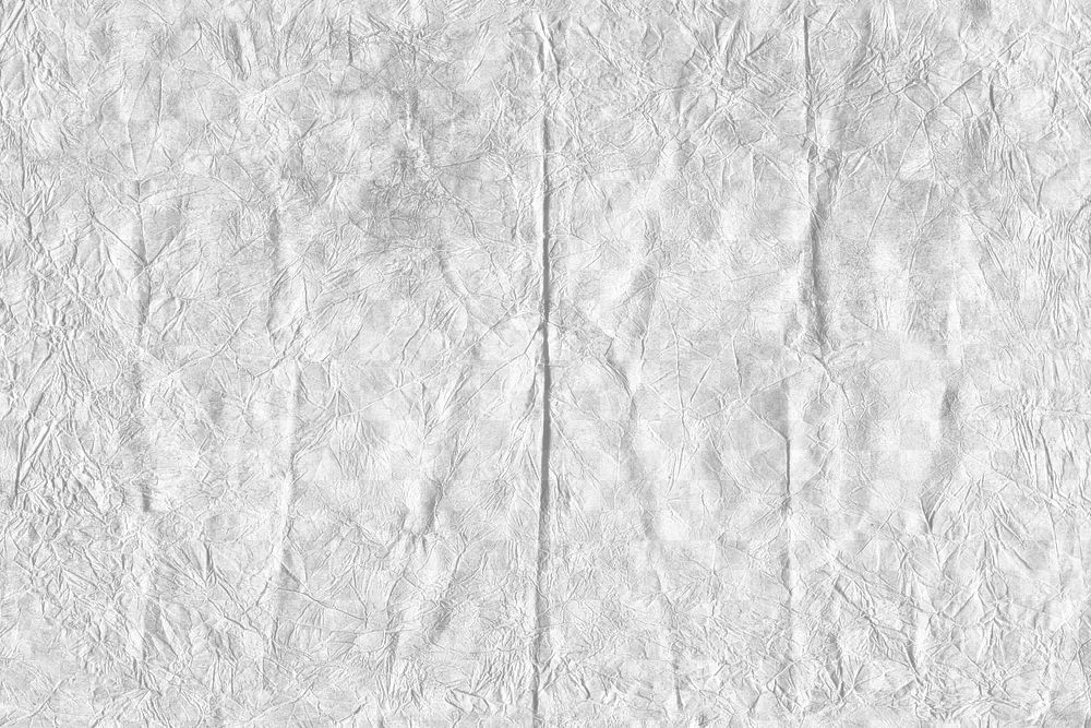 Crumpled paper png overlay, abstract design on transparent background 