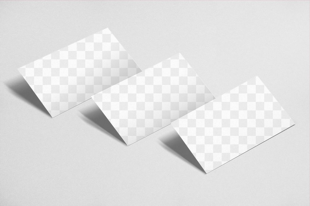 Business card mockup png transparent on white background