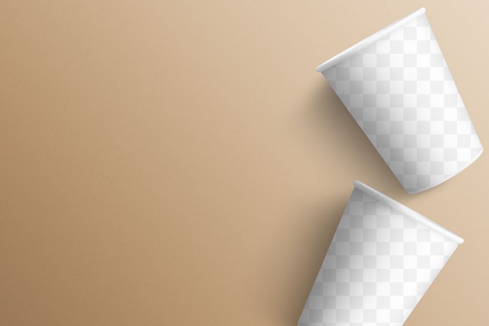 Paper cup mockup png 