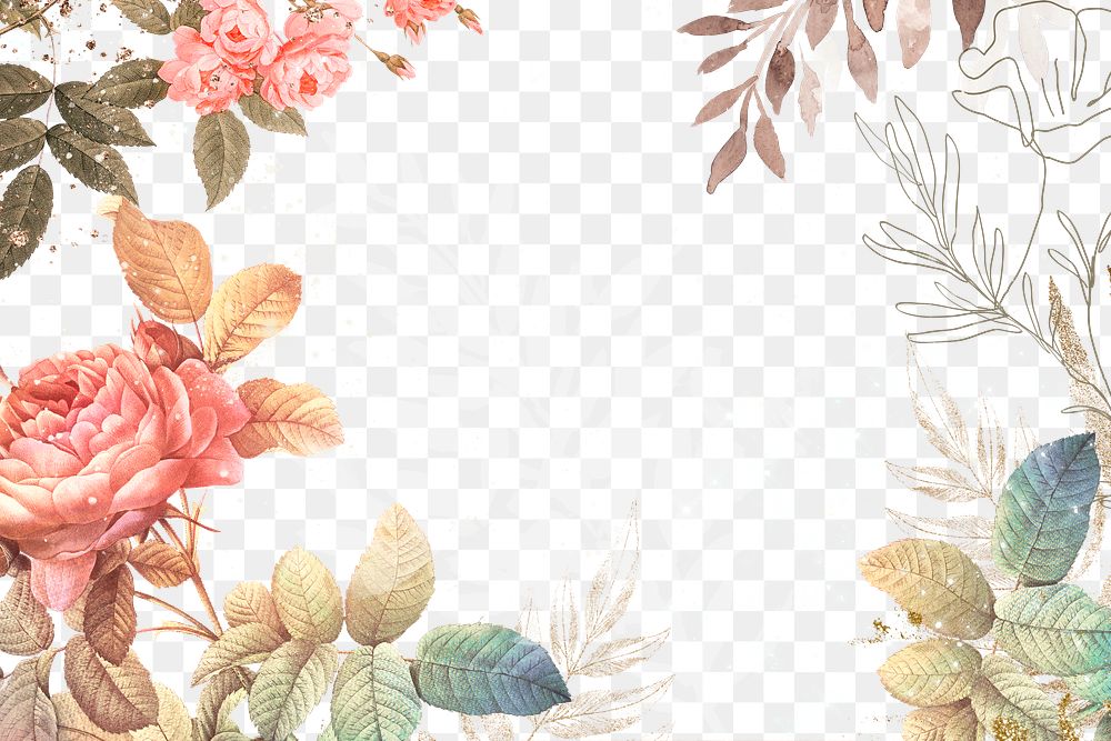 Flower Frame Png Watercolor Border Free Png Rawpixel