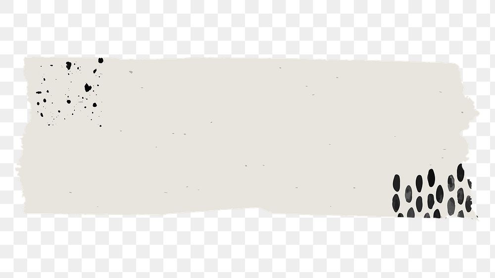 Png decorative tape element in memphis style, white paper