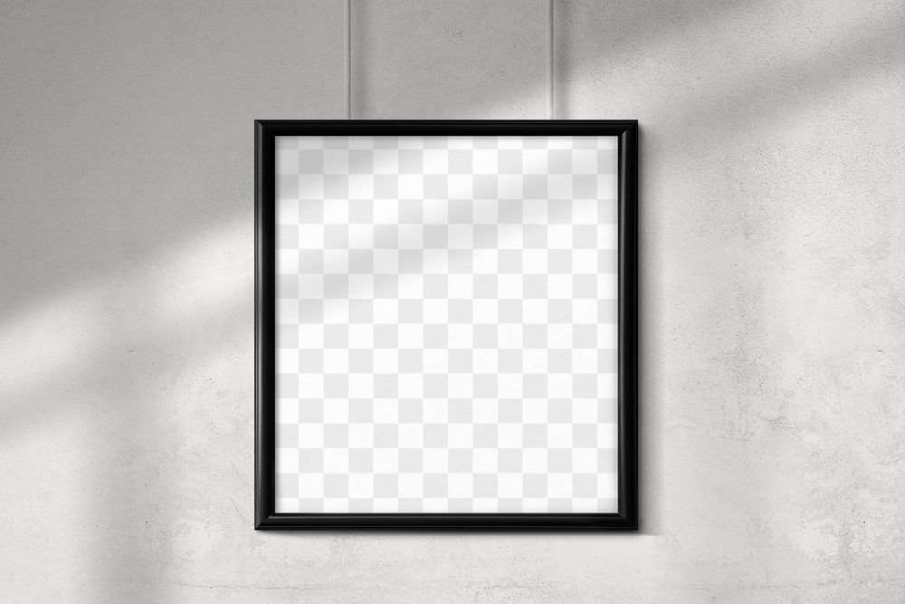 Picture frame png mockup, realistic wall home decor