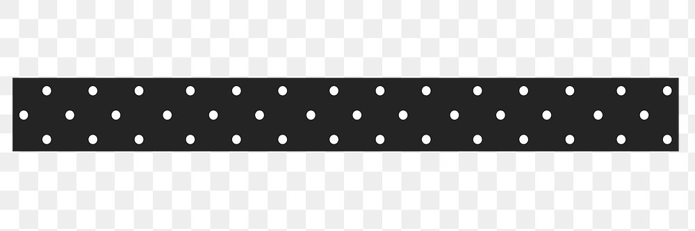 Black brush stroke png polka dots pattern
