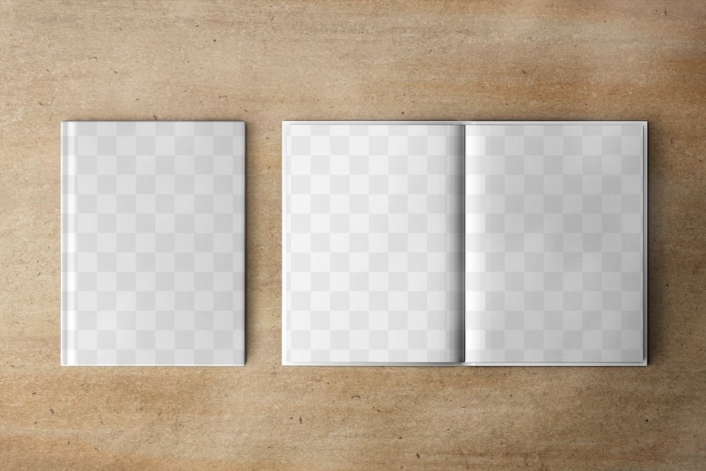 Open book png mockup, transparent design 