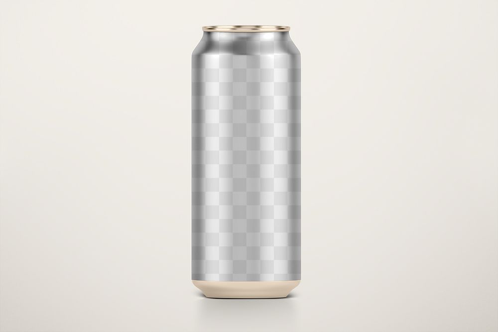 Beverage can png mockup transparent design for soda drink