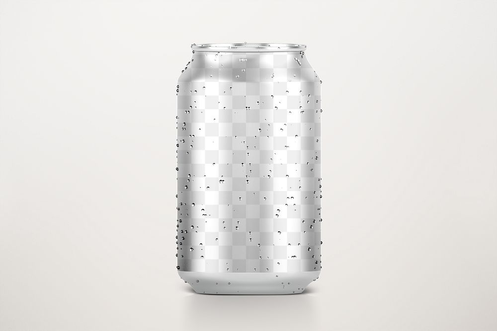 Cold drink can png mockup transparent design for soda drink