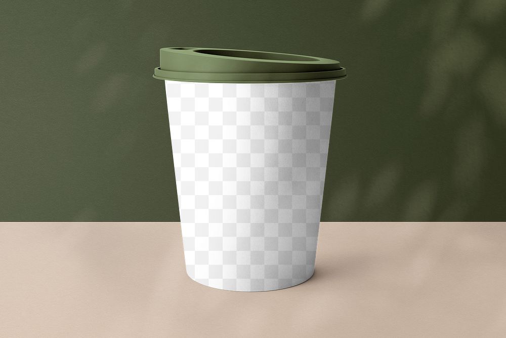 Png paper cup mockup transparent