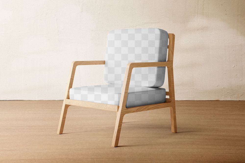 Armchair mockup png transparent, modern interior design