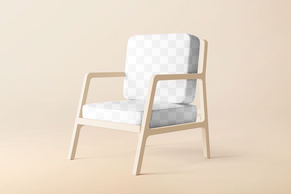 Armchair mockup png transparent, modern interior design