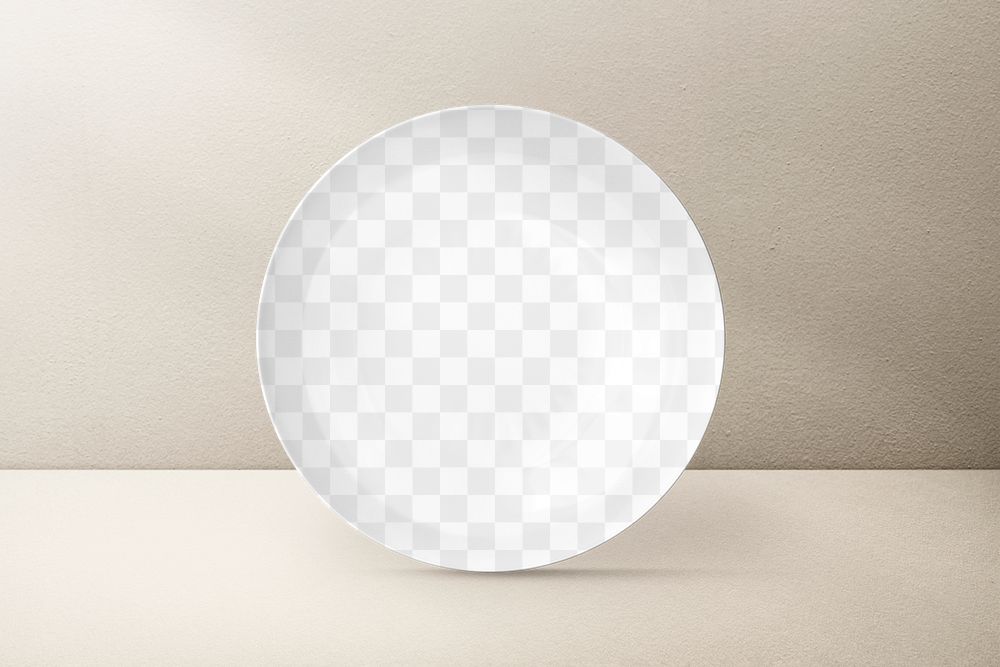 Plate png mockup transparent porcelain design