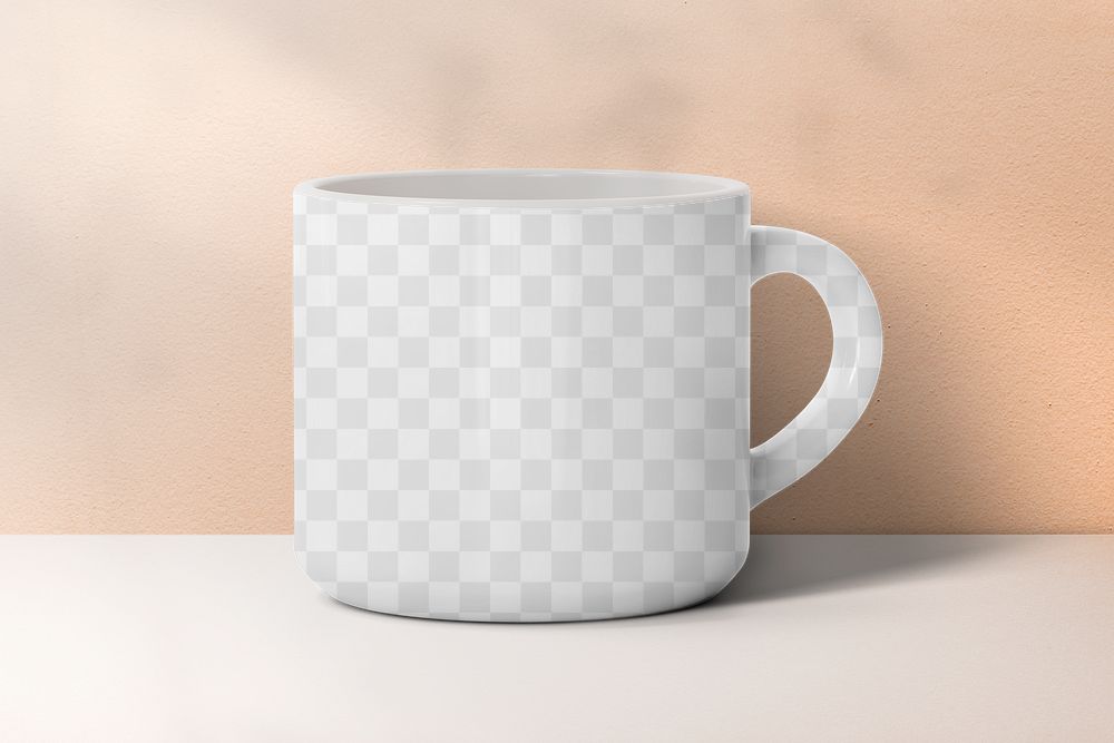 Mug mockup transparent png, hot drink