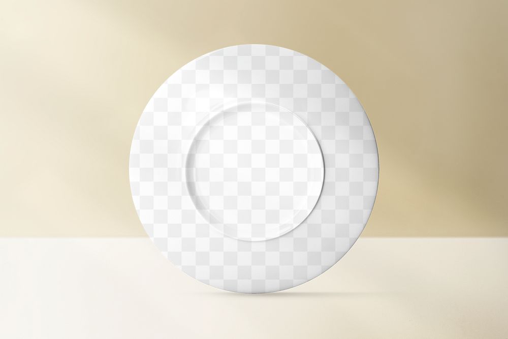 Plate png mockup transparent porcelain design