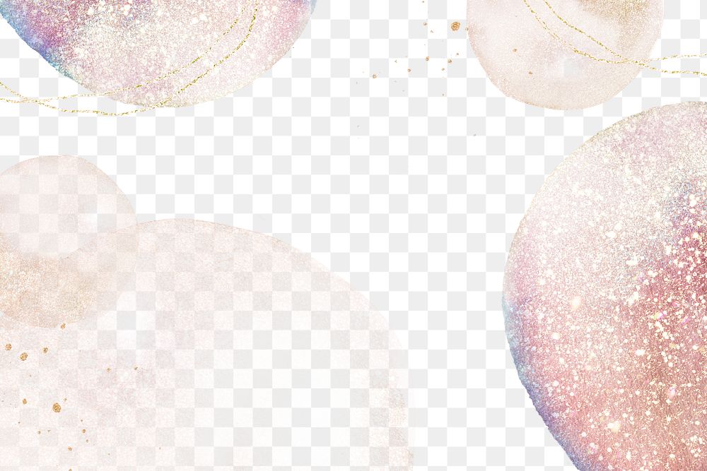 Aesthetic pink png background transparent design, watercolor glitter graphic