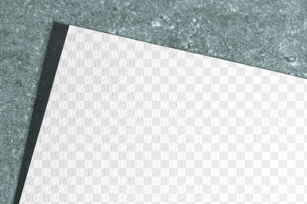 Blank paper png for letterhead, on blue background