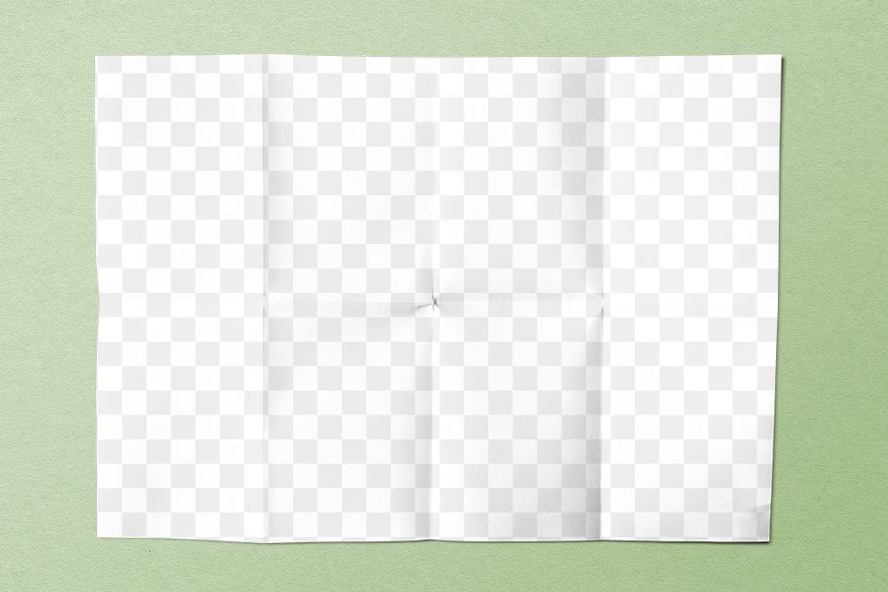 Poster png mockup, transparent paper