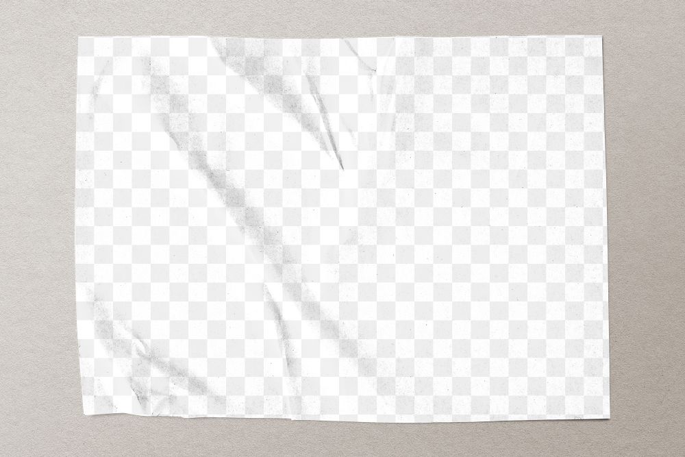 Poster png mockup, transparent paper