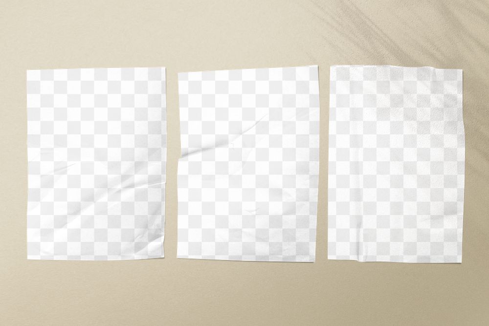 Poster png mockup, transparent paper