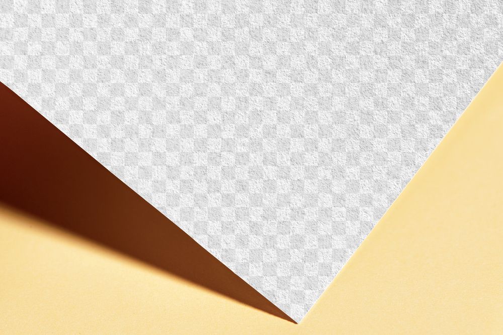 Blank paper png for letterhead, on yellow background