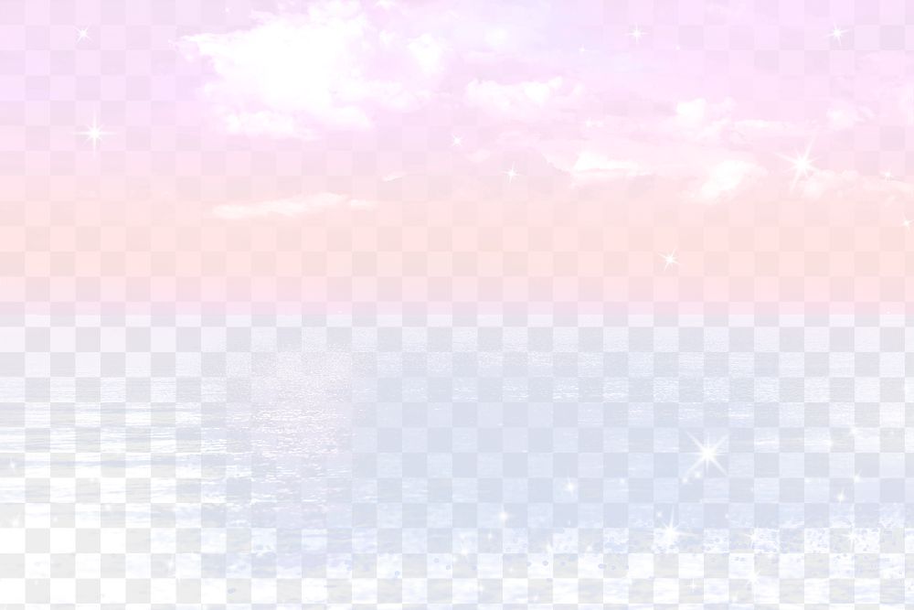 Aesthetic transparent background png, pastel beach design
