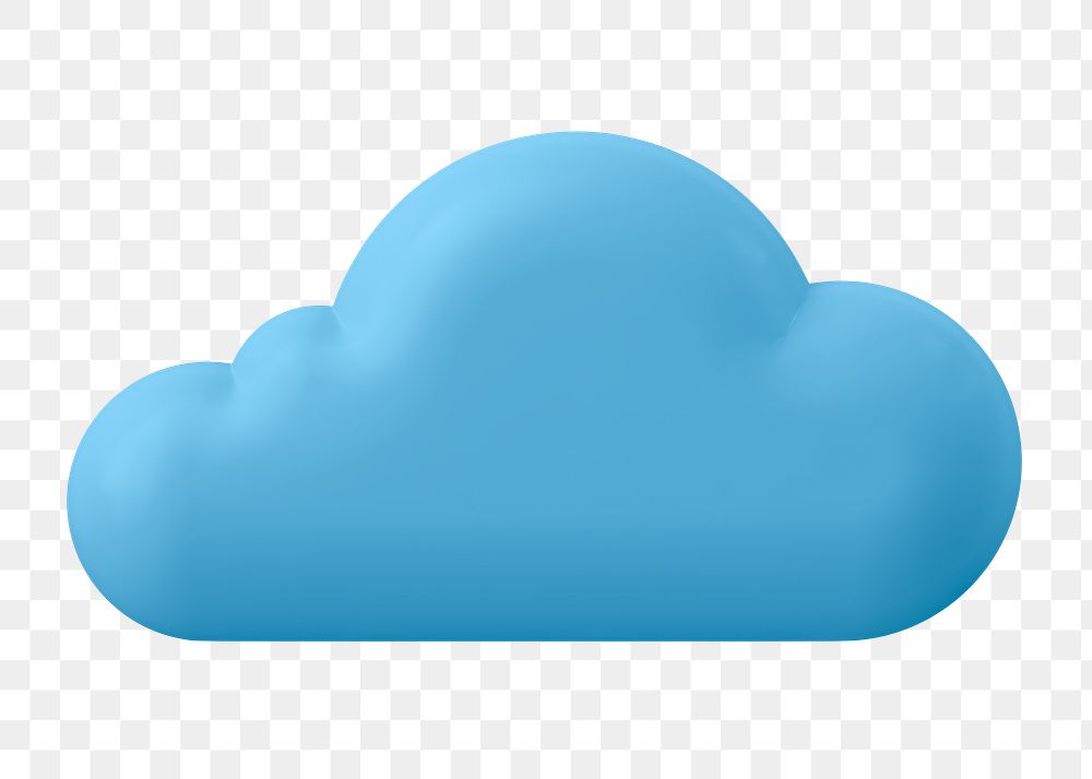 Cloud networking png clipart, 3D rendering graphic on transparent background