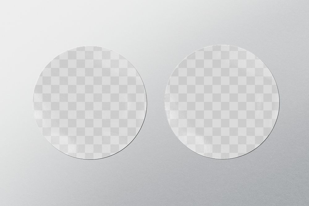 Circle sticker png mockup, transparent design