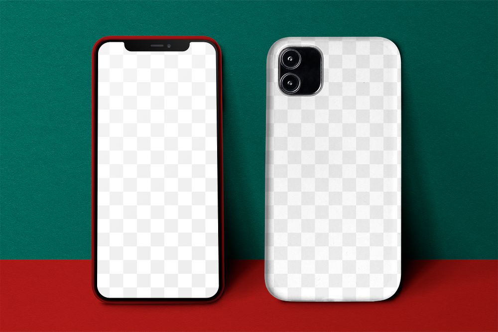 Phone screen png mockup, digital device, transparent product