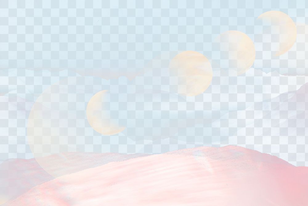 Moon png background, celestial aesthetic, transparent design