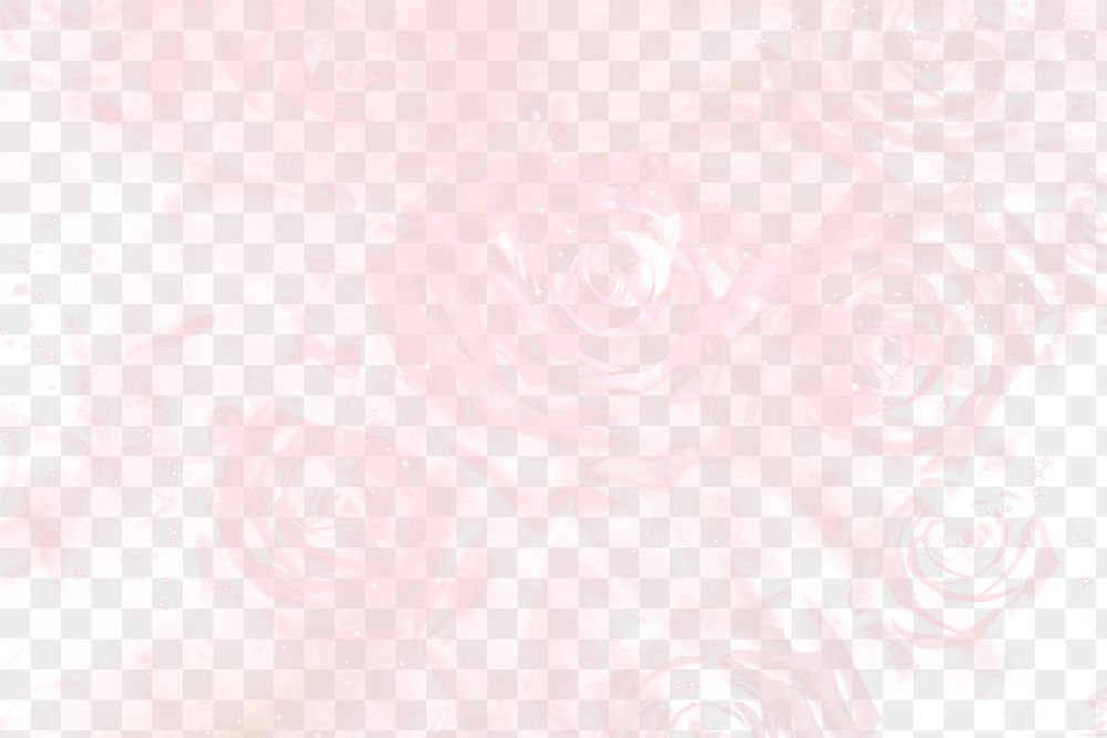 Aesthetic png rose background, floral transparent design