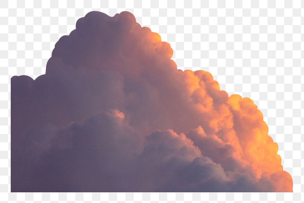 Cloud png border, sky element, transparent background
