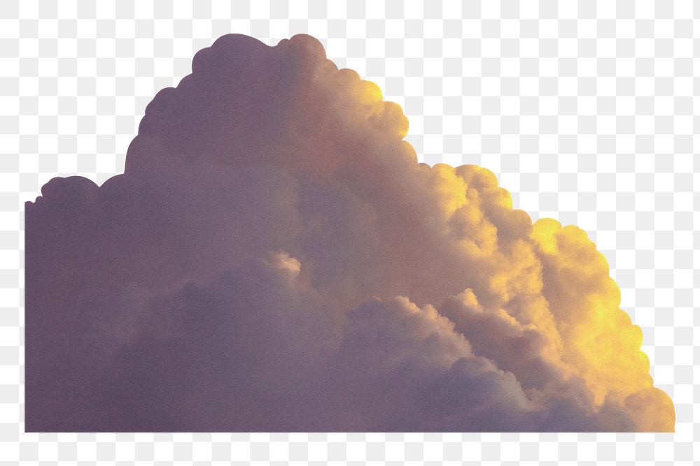 Cloud png border, sky element, transparent background