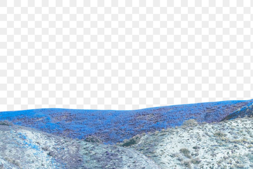 Blue landscape png sticker nature design, transparent background
