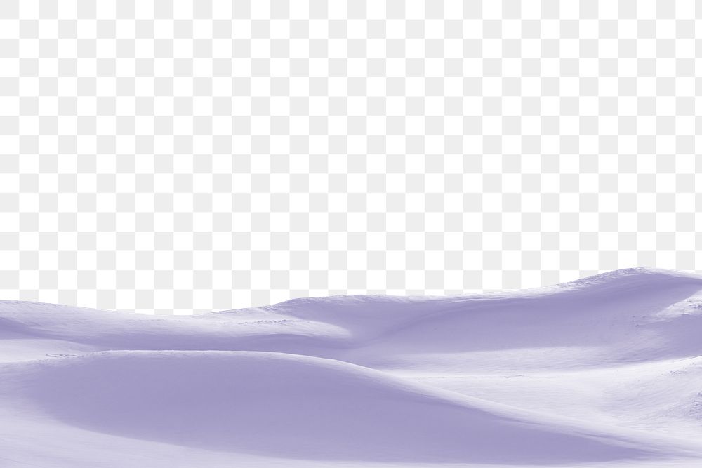 Purple snowy ground png sticker nature design, transparent background