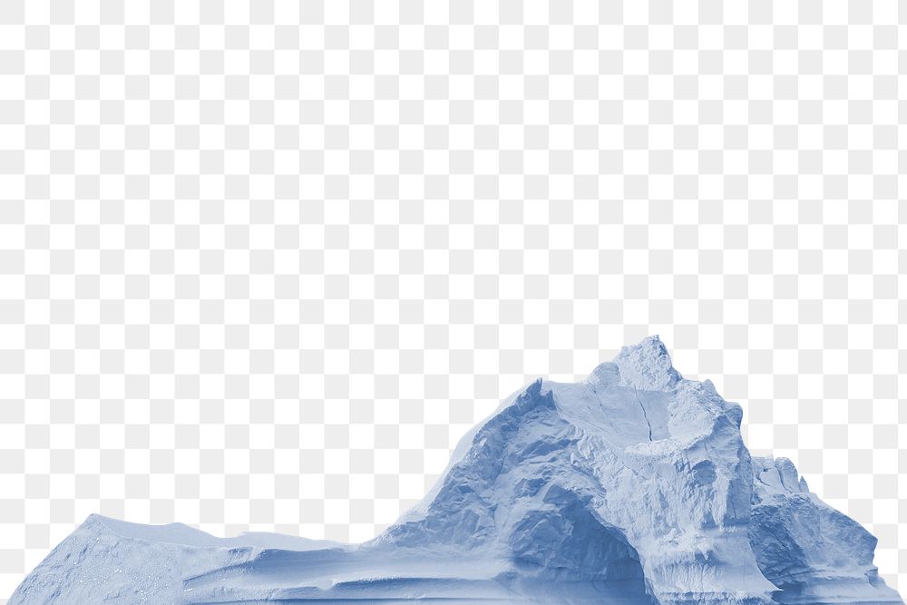 Ice mountain png sticker, nature design, transparent background