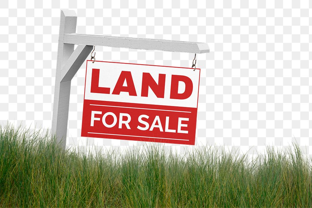 Land for sale png border on transparent background