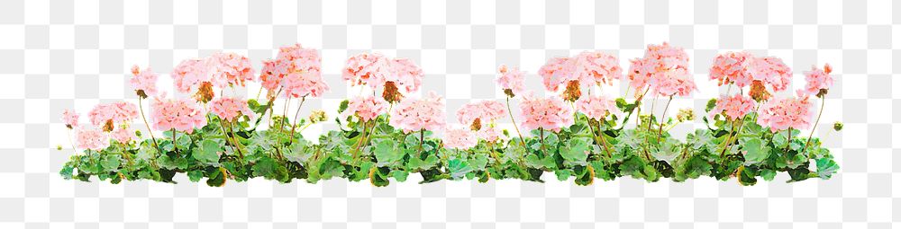 Flower bush png sticker, watercolor illustration on transparent background