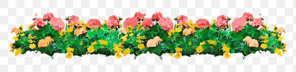 Flower bush png sticker, watercolor illustration on transparent background