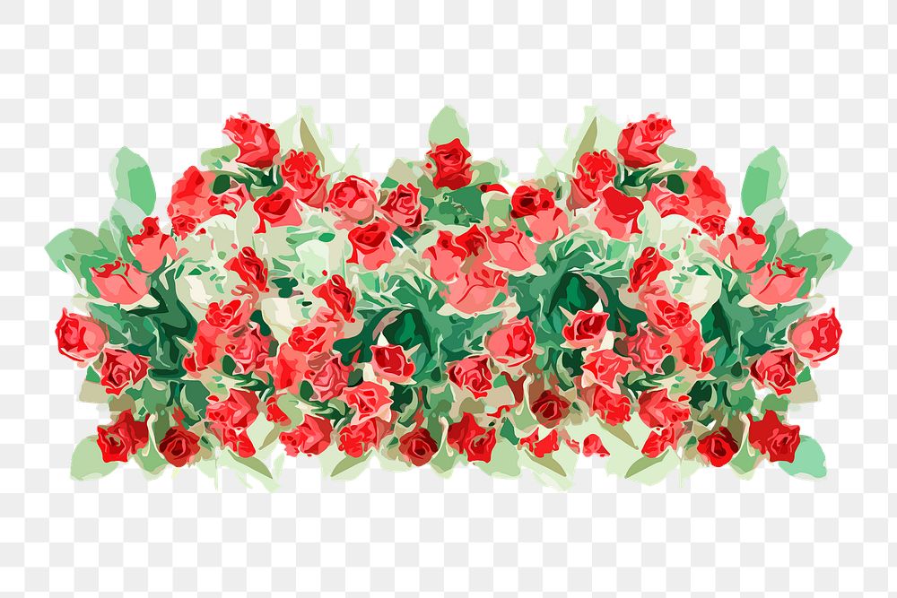 Flower bush png sticker on transparent background