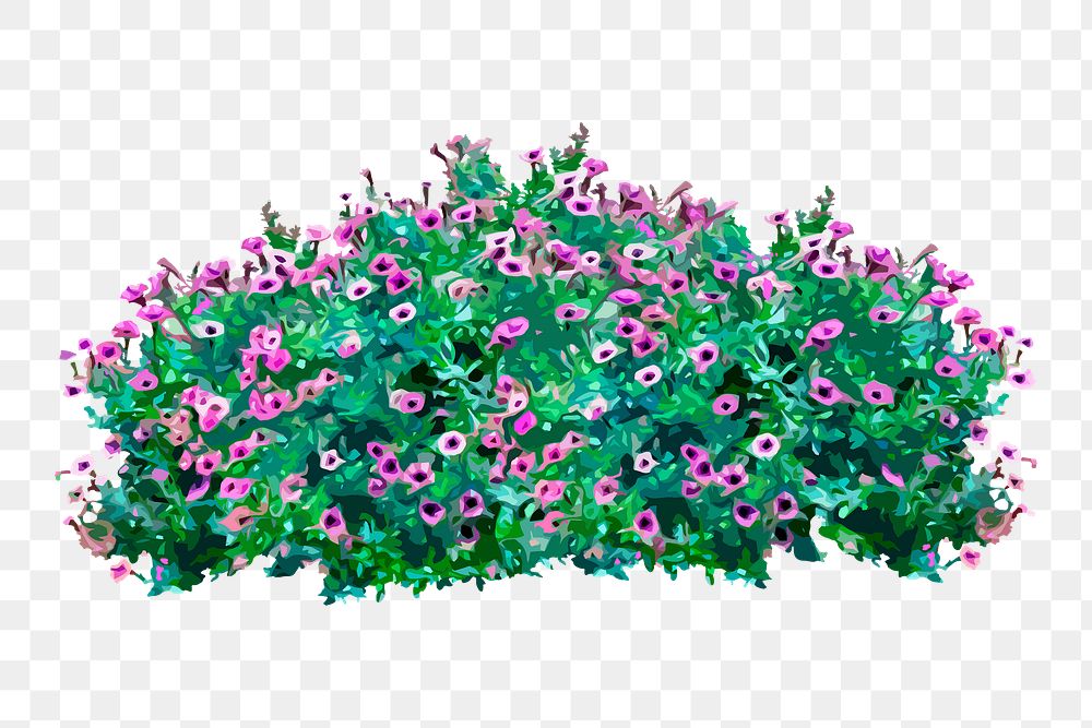 Flower bush png sticker on transparent background