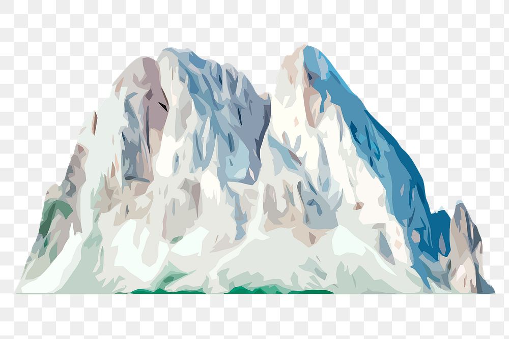 Rock mountain png sticker on transparent background