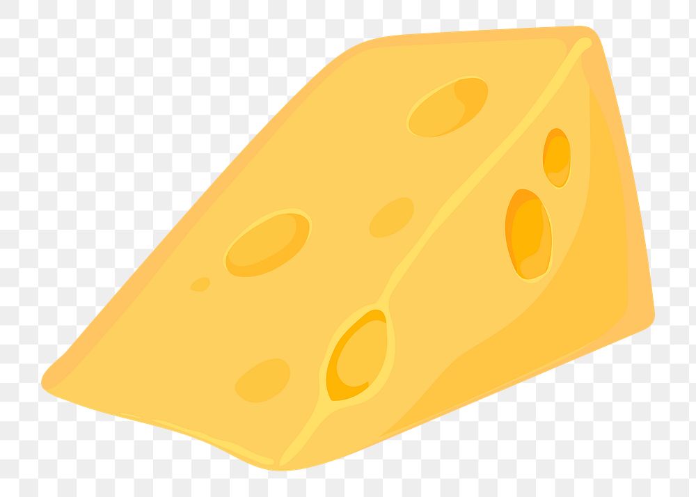 Cheese png sticker, food illustration on transparent background