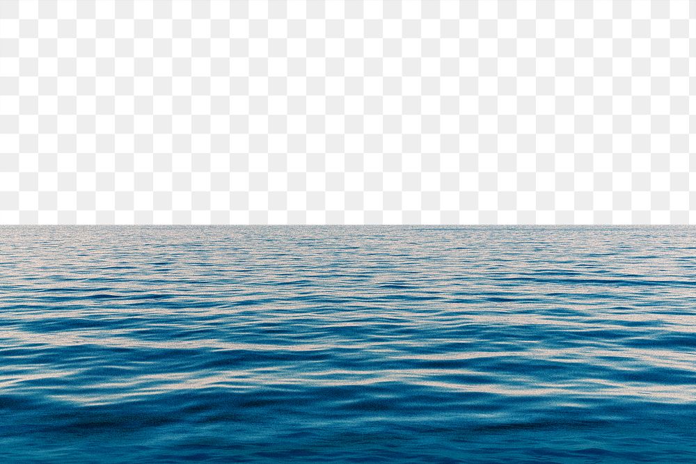 Ocean water png nature border, transparent background