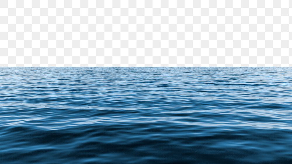 Sea water png nature border, transparent background