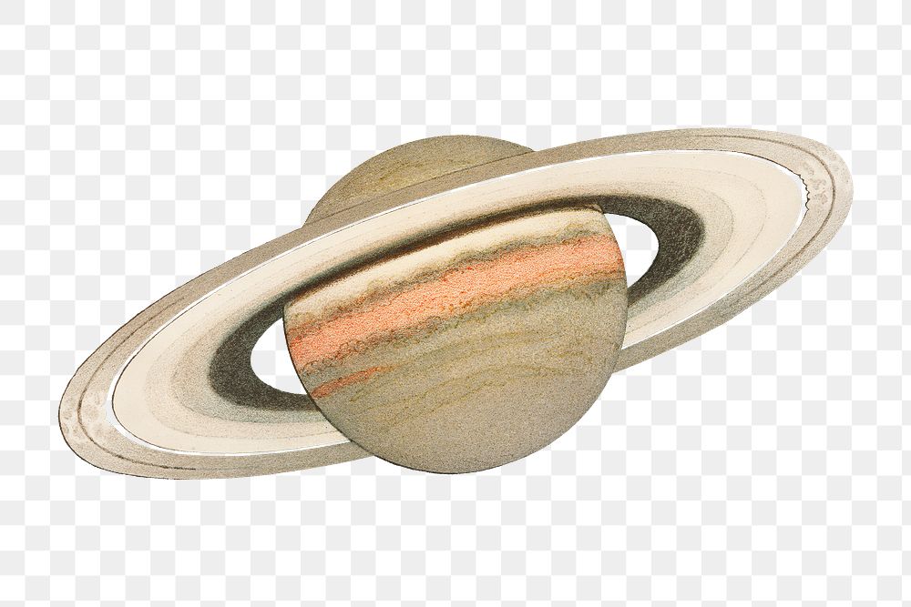 Saturn png sticker, planet, galaxy aesthetic illustration, transparent background