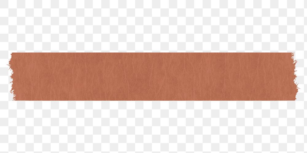 Brown torn tape png sticker, paper with texture on transparent background