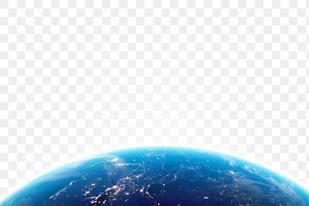 Earth border png, environment collage element, transparent background