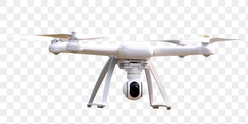 Drone png, smart gadget collage element, transparent background