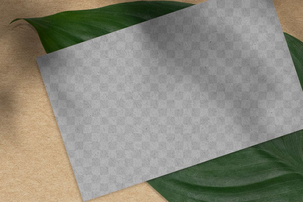 Business card mockup png, natural transparent design